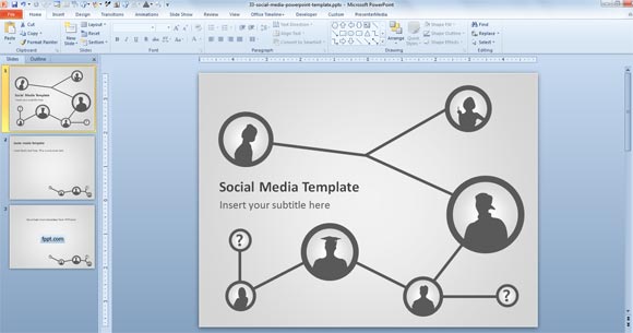 social media powerpoint template