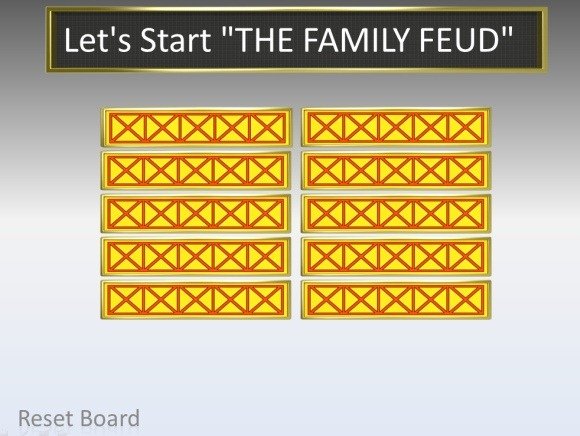 Family Feud PowerPoint Template PowerPoint Presentation