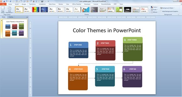 Working With Custom Color Palettes In Powerpoint 2010 Powerpoint Presentation Powerpoint Template Color Scheme