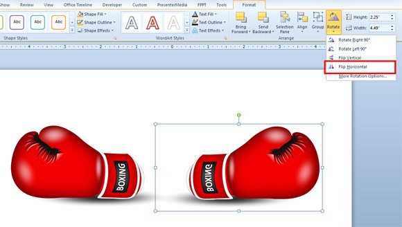 Flip An Object Horizontally In PowerPoint 2010 PowerPoint Presentation