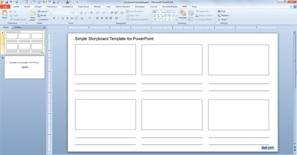 Free Simple Storyboard Template for PowerPoint PowerPoint Presentation