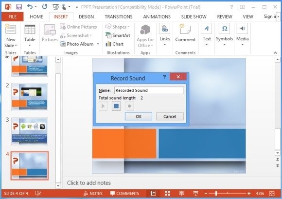 How To Add Audio To A Presentation In Powerpoint 2013 