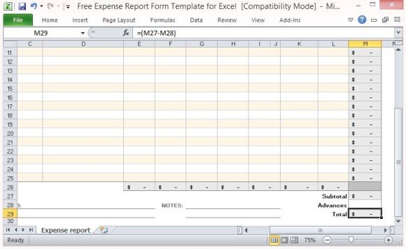 Visit Report Template Excel