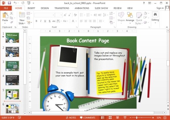 seperating slide from text on powerpoint for mac v15
