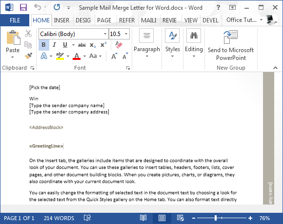 mail merge powerpoint