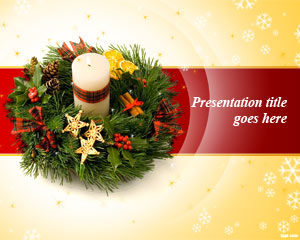 Christmas Wreath PowerPoint Template