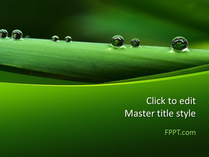 Free Green Leaf Ppt Template Free Powerpoint Templates