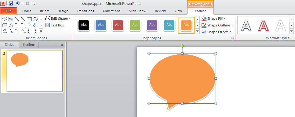 Using Shapes in Microsoft PowerPoint