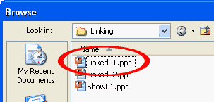 How to link multiple PowerPoint presnetations from the same PowerPoint file