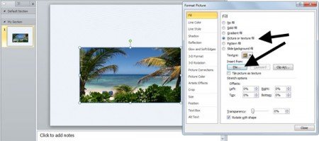 How to fill a shape in PowerPoint with a photo or image