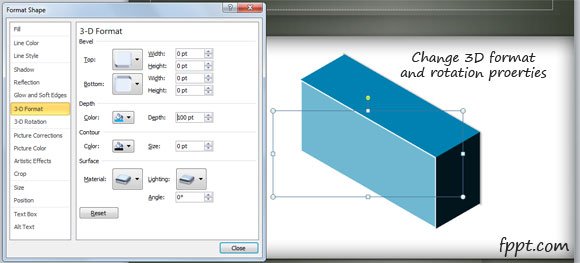 How to create a 3D Box in PowerPoint