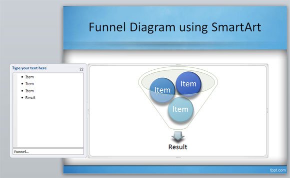 How to make a funnel diagram in PowerPoint using SmartArt