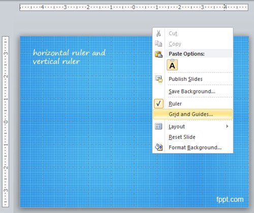 Powerpoint ruler settings