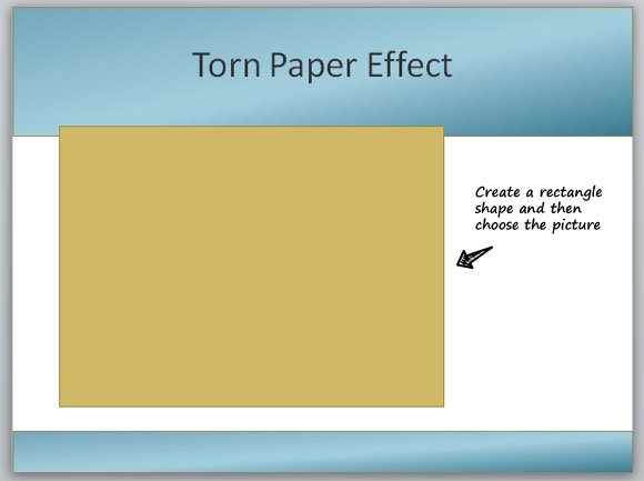 How to create a torn paper effect in PowerPoint 2010