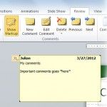 Adding comments to powerpoint
