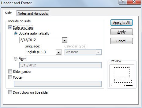 Date Time Slide in PowerPoint