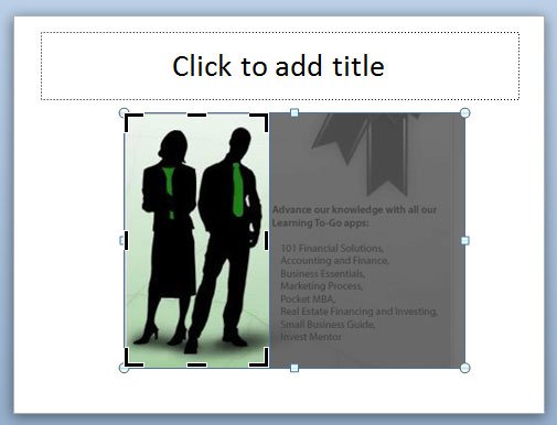 Example of removing background from PowerPoint by cropping the image.