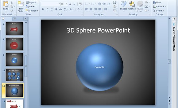 3d sphere ppt