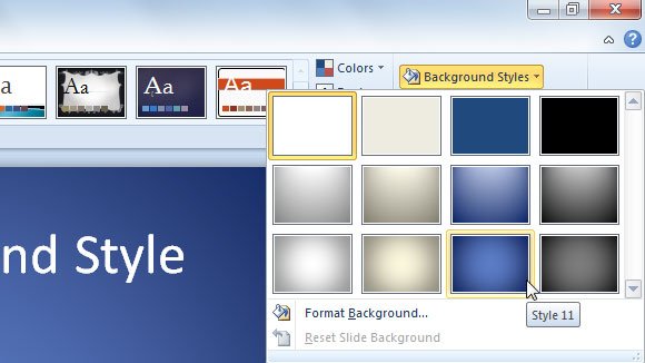 How To Apply a Background Style in PowerPoint