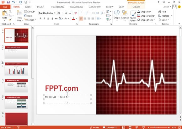 Example of PowerPoint 2013 templates