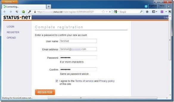 Confirm Registration