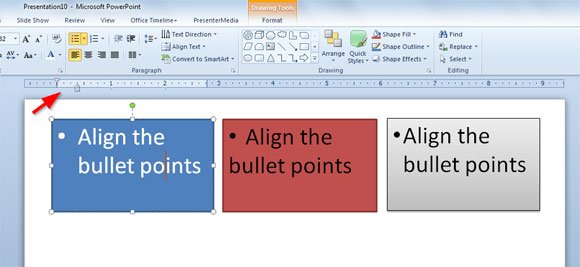 Align the Bullet Points in PowerPoint