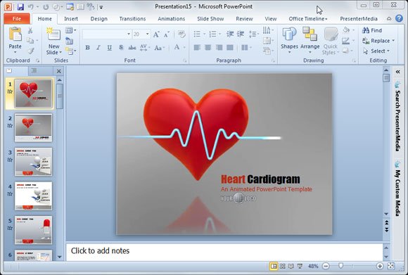 Heartrate PowerPoint template