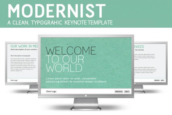 Modernist Keynote Presentation Template design
