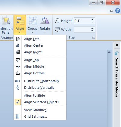 Align Text Horizontally in PowerPoint 2010