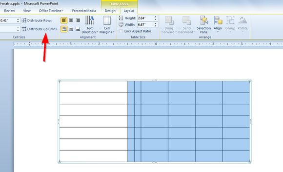 Simple RACI slide template created in PowerPoint with shapes and tables, and used for Six Sigma presentations