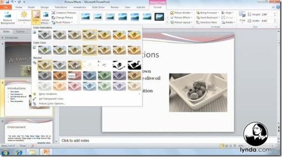 PowerPoint 2010 transitions and effects