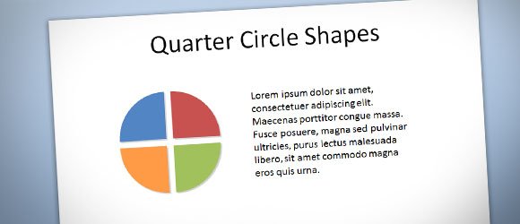 Quarter Circle Shapes in PowerPoint