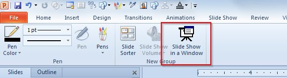 Slide Show in a Window