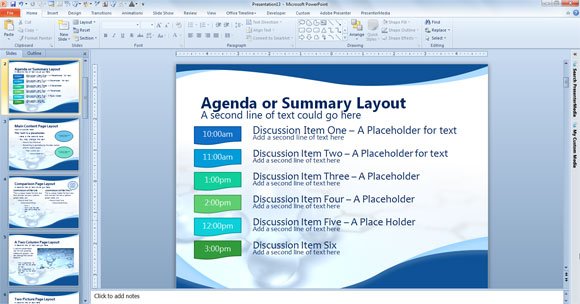 agenda template for powerpoint
