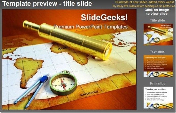SlideGeeks Explorer Tools Globe PowerPoint Template