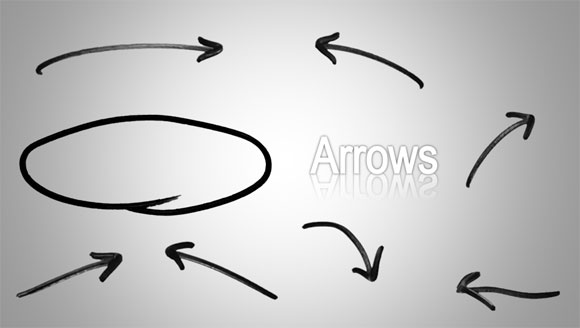 arrow template hand drawn