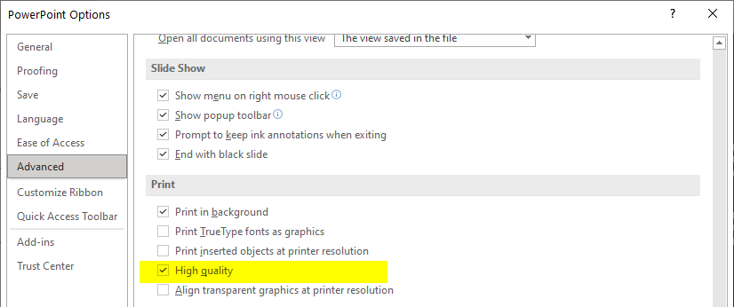 Print PowerPoint in High-Quality Resolution