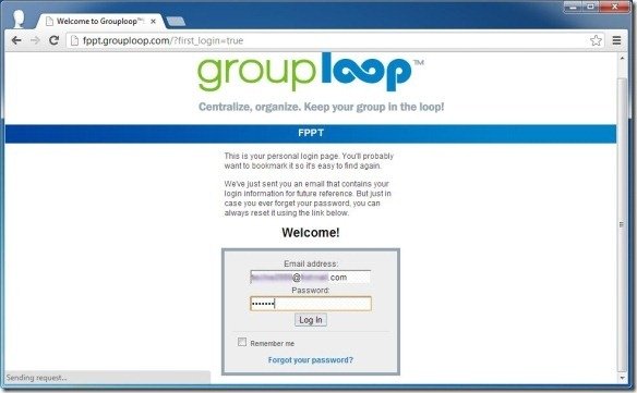 Welcome to Grouploop log in to continue