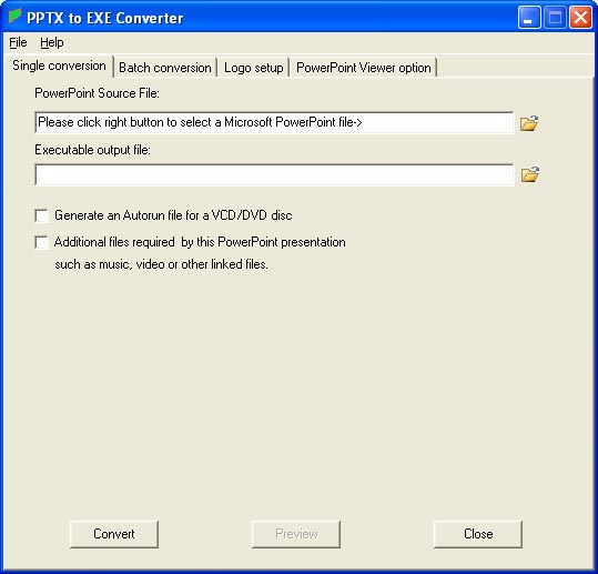How to Convert PPTX to EXE using VaySoft