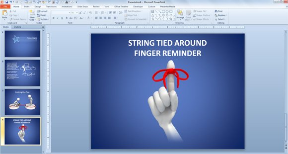 free reminder string finger powerpoint