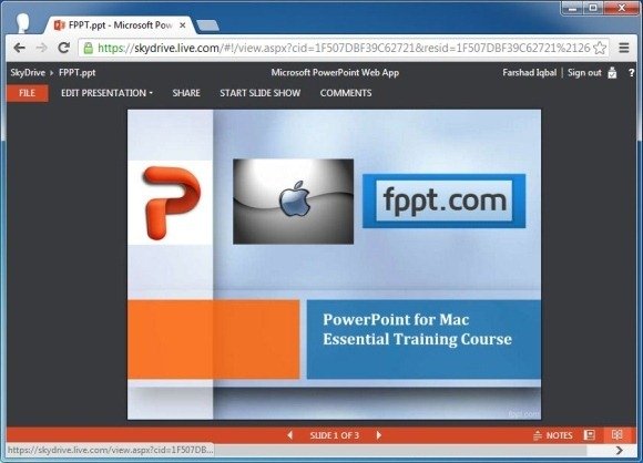 View Presentations Using PowerPoint Web App