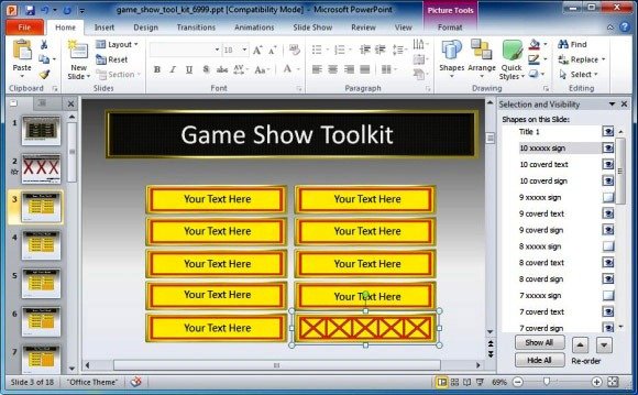 Game Show presentation template - Unveil Right Answers At The Click Of a Button