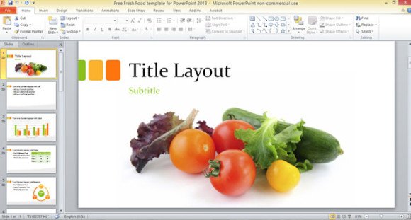 Free Fresh Food Template for PowerPoint