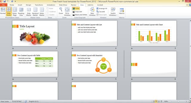 Free Fresh Food Template for PowerPoint