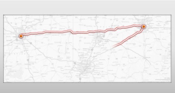 Map route in PowerPoint presentations