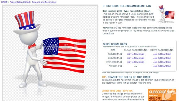 uncle sam powerpoint template july 4th