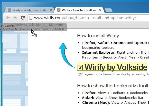 Drag And Drop Wirify Bookmarklet