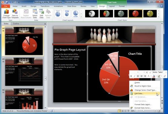 Editable 3D Business Charts