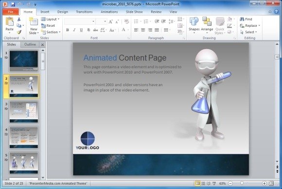 Animated Content Slide with Physician in 3D Format