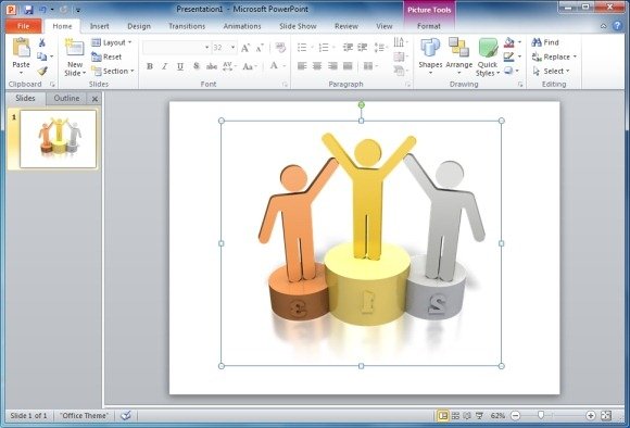 Stick Figures Podium Winners Clipart